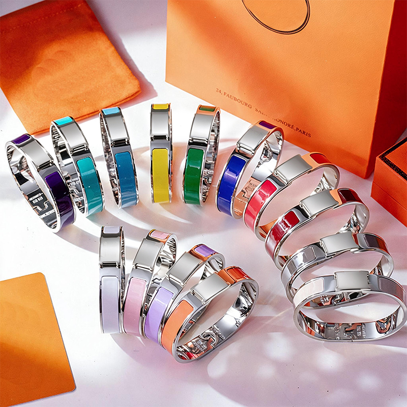 Bracelet H pour Festival, boîte-cadeau, emballage, Bracelet à breloques de haute qualité, 12mm, ne se décolore pas, bijoux de styliste pour femme