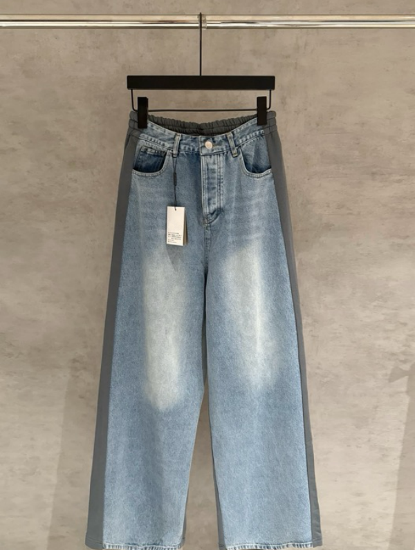 Men's and women's jeans, fashionable fashion brand logo embroidered pants, jogging designer sports quick drying pants, couple drawstring w