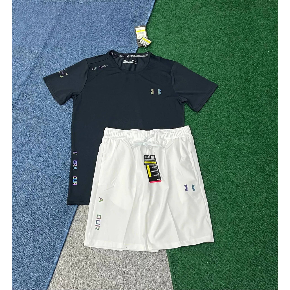 Under Amourr Tracksuits Designer Shirt Shorts Set Classic Reflection Icon Outdoor Casual Sportswear Breathable Summer High Street Hot Sale Tracksuit