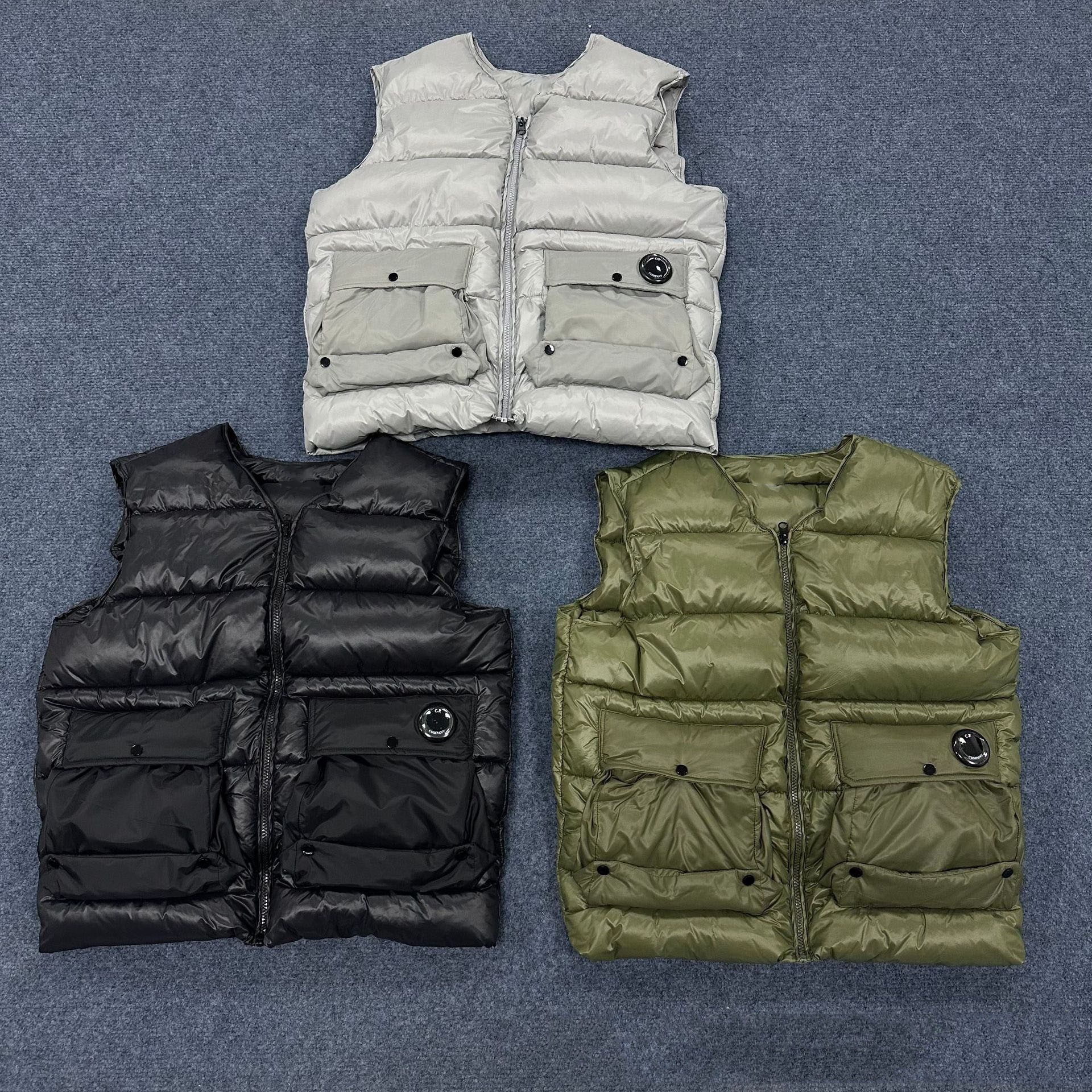 Jacket Fluffy Sleeveless Vest Puffer Mens Designer Veste Homme One Lens Pocket Body Warmer Womens Company Gilet 9Af