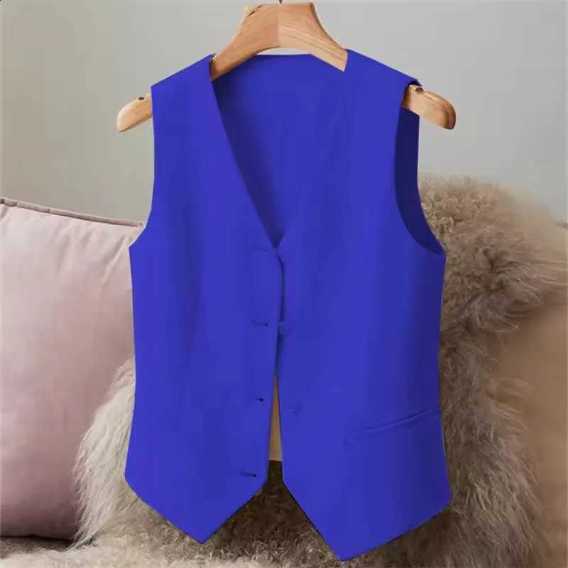 Elegant OL Suit Vest New Women V Neck Single Breasted Formal Business Waistcoat Red Vintage Commuter Design Sleeveless Top FemiW260915