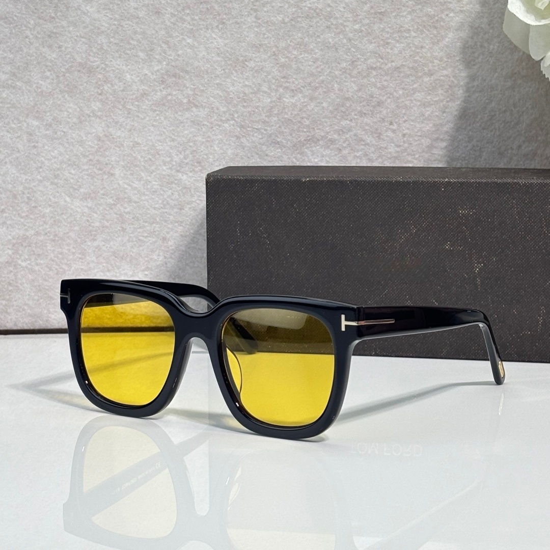 Unisex Retro Bold Thick Square Acetate Sunglasses Big Full Frame T Shape Metal Ornament Polarized UV400 Lens Men Women Outdoor Driving Sun Glasses