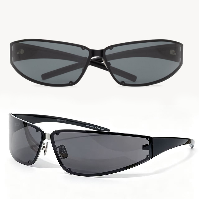 RACER SUNGLASSES Designer Mens Frameless Metal Racing Sunglasses Luxury mens and womens fashionable racing driver sunglasses SL 963