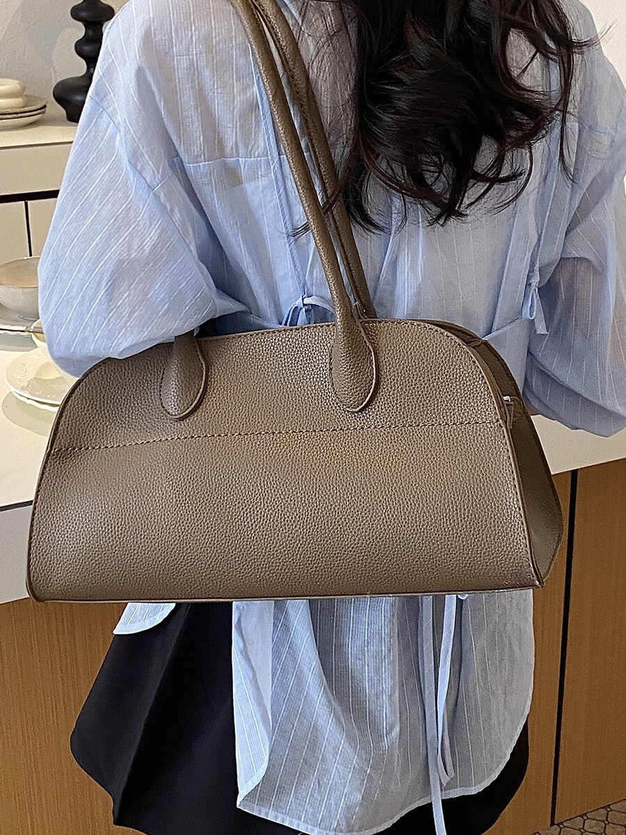 Women's Handbag, Minimalist Style, 2026 New Collection, Horizontal Tote Bag, Versatile For Commuting, Can Be Carried By Hand, Shoulder, Or Unde