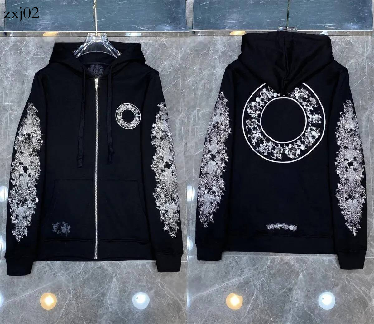 Chrome Shirt Heartness Designer Chrome Hoodies Men Women Horseshoe Sweatshirts Crosses Pullovers Printed Zippers Long Sleeve Sanskrit Sweatshirts 2A