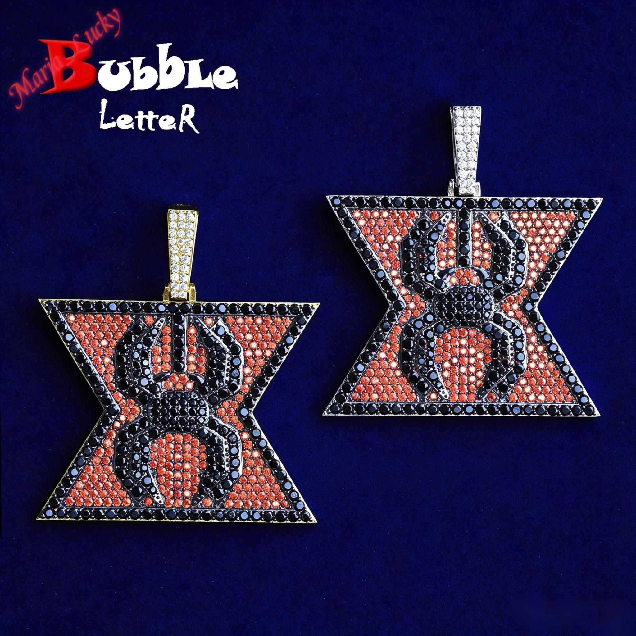 High Quality Hip Hop Black Spider Moissanite Pendant Necklace For Men Copper Made Iced Out Statement Jewelry High End Texture Trendy Rapper Street A