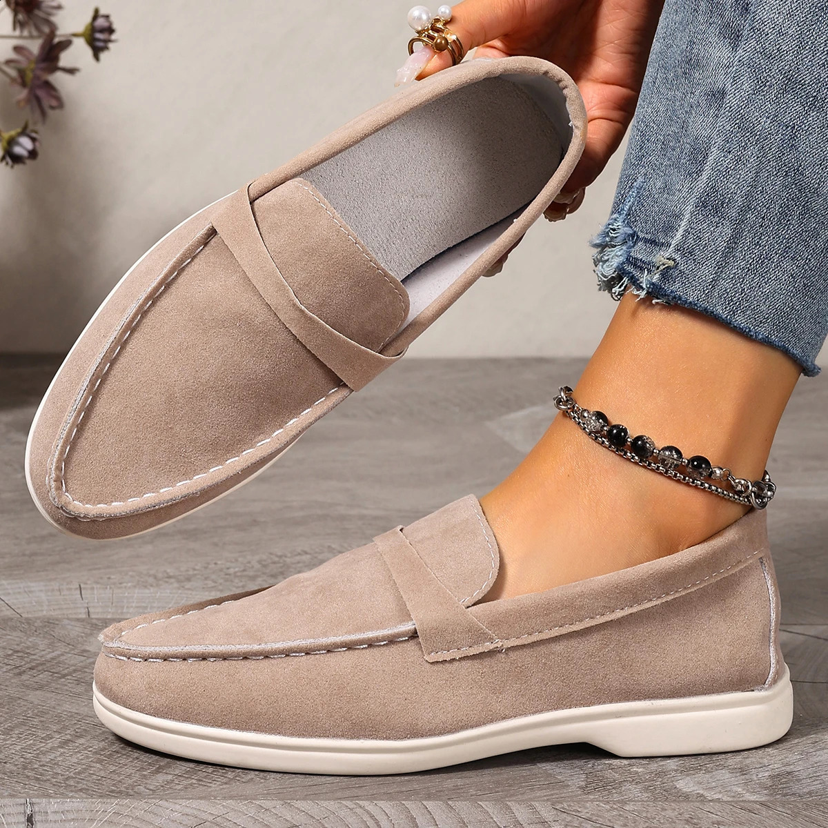Women Marie Janes Shoes Flat Sandals Woman Sport Sneaker 2026 Trend Summer Loafers Casual Comfort Soft Leather Zapatillas 260916