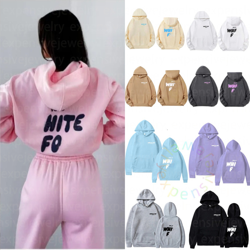 Whitefoxly Hoodie Women Tracksuit White Foxsets Designer Hoody Sweatshirt Womens Sweater Pants Sweatpants 3D Letter Printed Long Sleeve Sweater Stre
