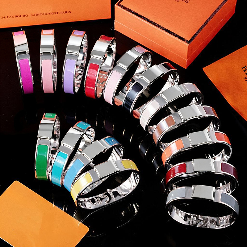 Designer H Bracelet Festival Cadeau 12mm Bracelet à breloques de haute qualité en acier inoxydable bijoux de luxe emballage de boîte-cadeau
