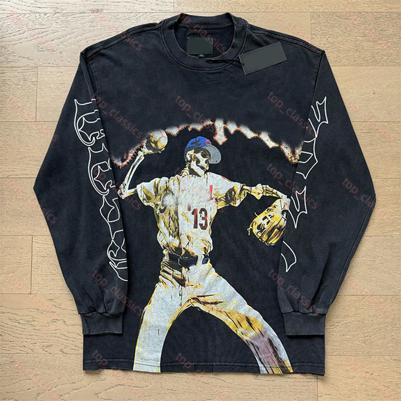 Godlys Speedlys Shirt Long Sleeve Mens High Street Hip Hop Punk Y2k Shirt For Womens Designer Gods Peed Baggy Shirts Harajuku Skull Print Brand Hood