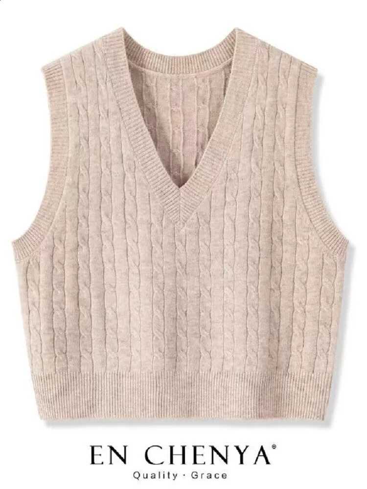 Knitted Knitwear Tank Top Women's ort Outerwear Twisted Pattern Faionable Commute Sle round Ne No Button Polyester FiberW260915