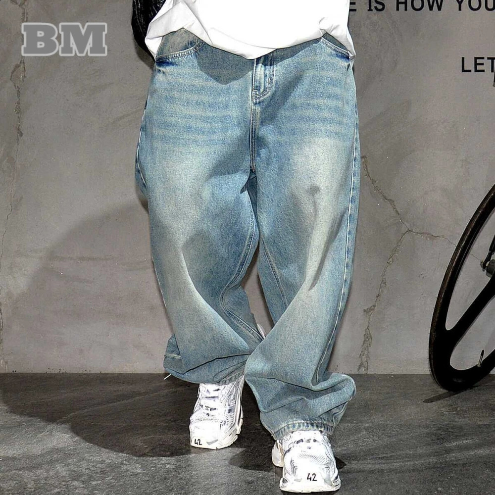 Japanese Vintage Distressed Baggy Jeans Men Clothing Harajuku Casual Denim Cargo Pants Korean Fashion Hip Hop Trousers Male 260916