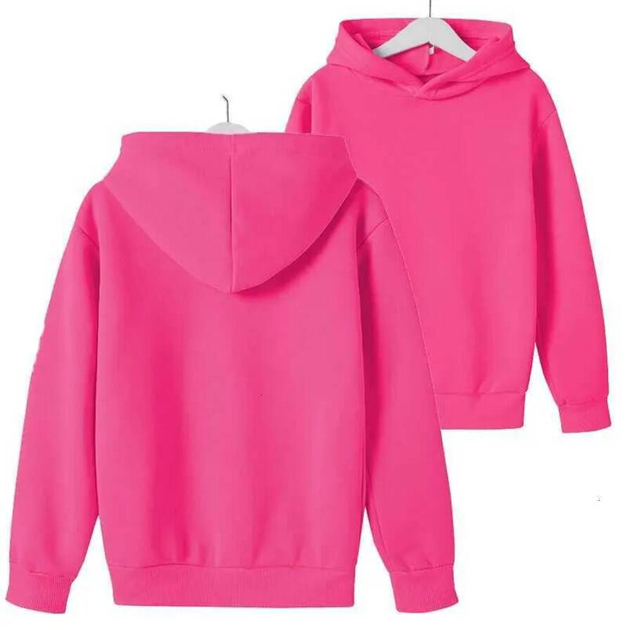 Girls pullover Hoodie Spring Autumn Kids Hot Selling 2 12 Year Old Boys And Girls Casual Hoodies Top Solid Color Sports Crew Neck Sweatshirt xy9