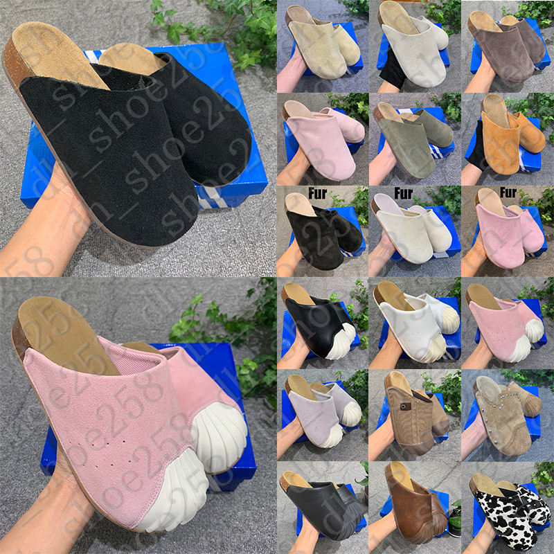 Free Shipping With Box Designer adiMule slides sandals clogs heels slippers claquette fur sliders sandles furry shoes for mens d h gate womens mules