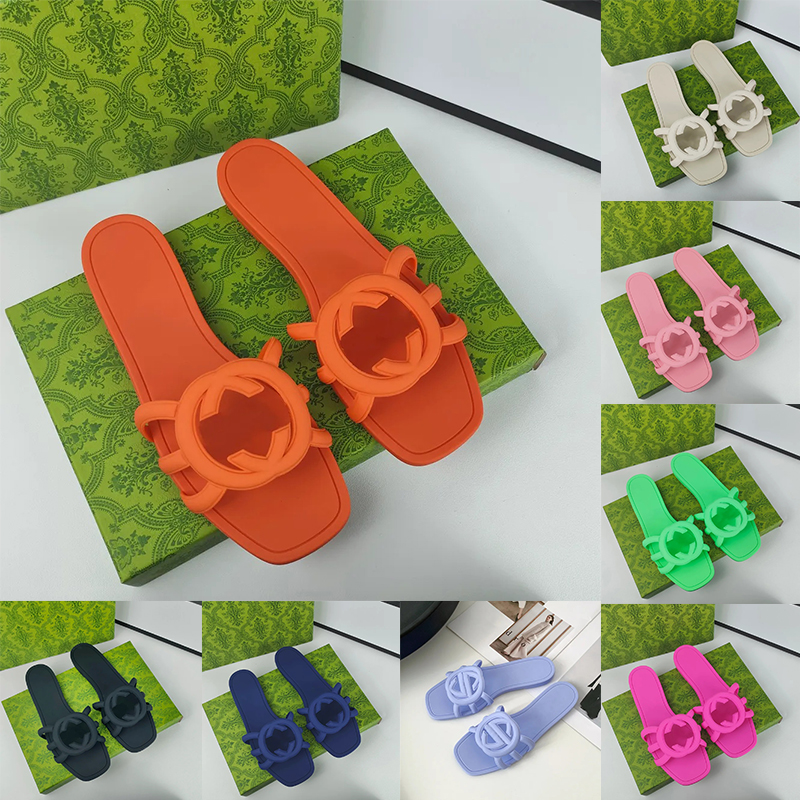 women designer sandals stylish Luxury slides rubble sole summer black white pink beige slippers outdoor flat beach comfortable sandal womens shoes