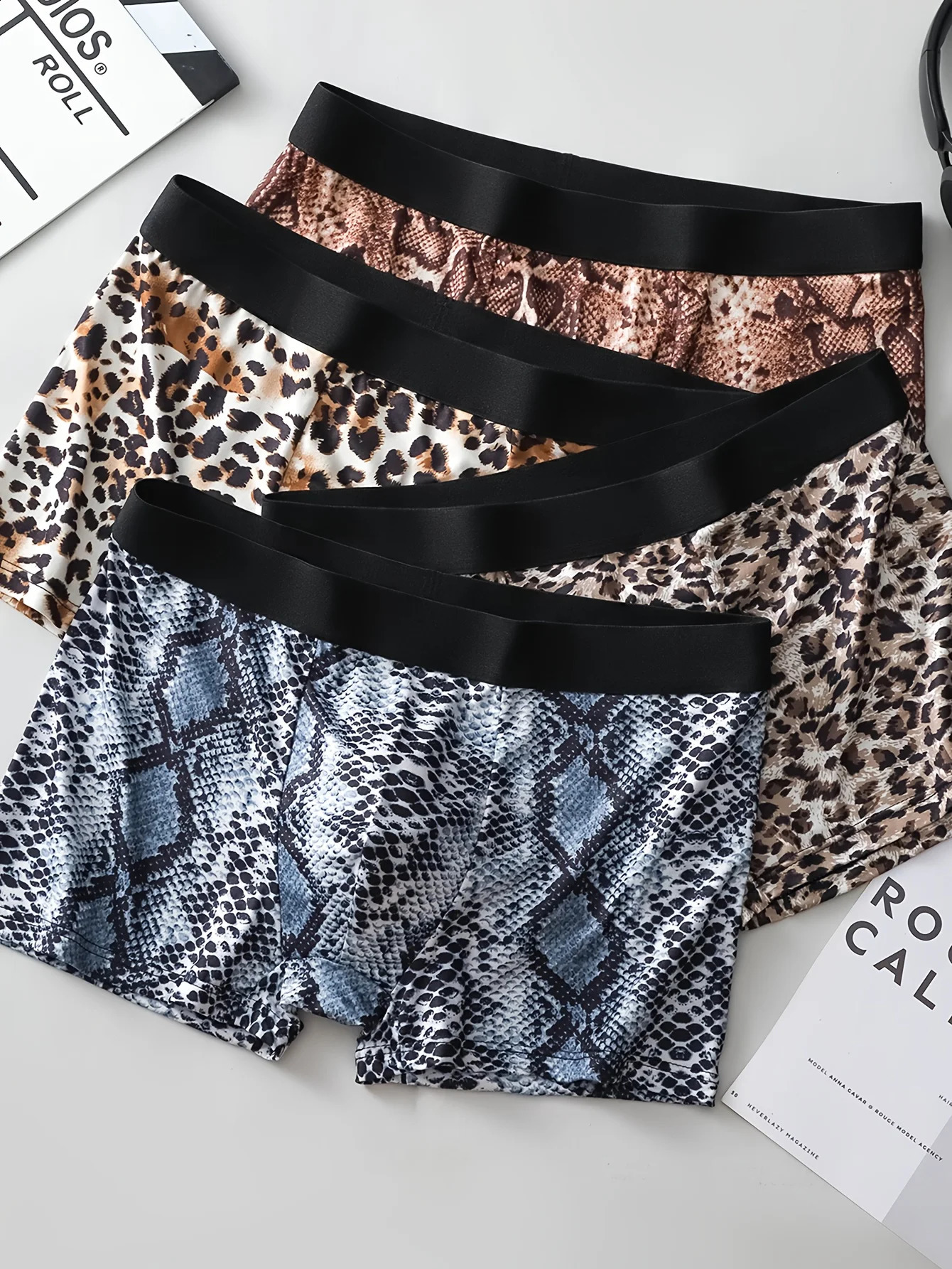 4-Pack Men's Boxer Briefs Casual and Breathable Comfortable and Skin-Friendly Men's Sports Shorts Breathable 260915
