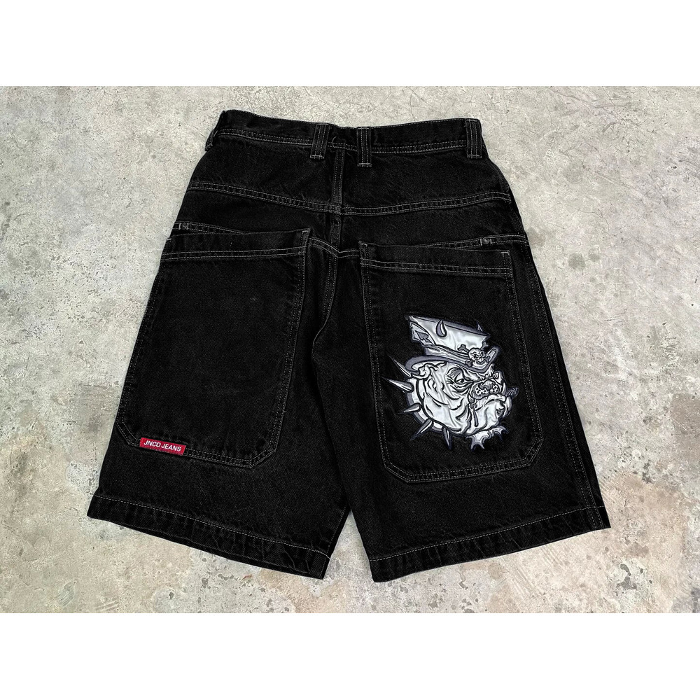 Jnco Jeans Men's Shorts Designer JNCO Graphic Print Y2k Jorts Harajuku Gothic Hip Hop Vintage Sweatpants Casual Loose Pockets Baggy Jncos Jeans
