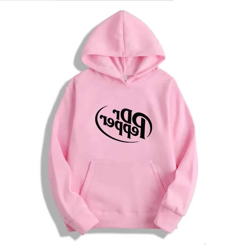 Dr Warm 2025 Pepper Autumn Letter Printed Hoodies Street Men Fashion Fleece Sweatshirts Casual Unisex Pullover Tops Fashion Tre C260915 C2609151