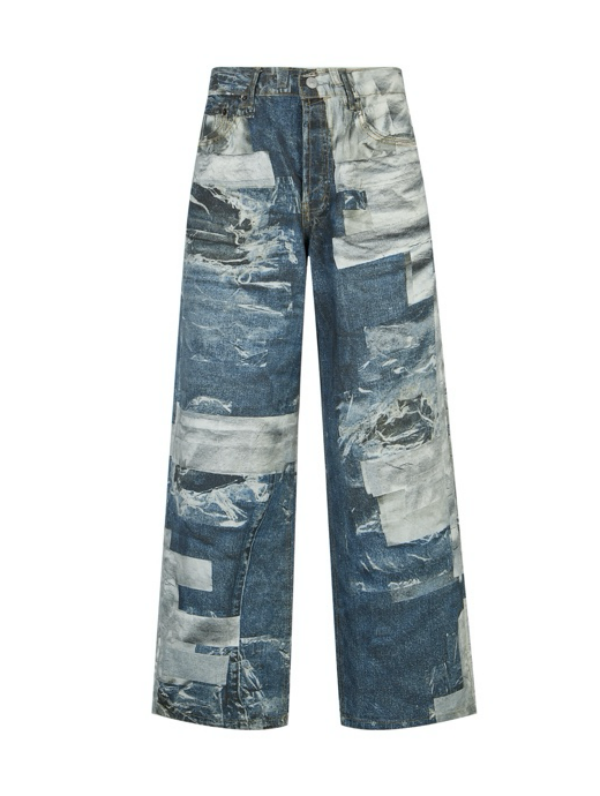 Men's and women's jeans, fashionable fashion brand logo embroidered pants, jogging designer sports quick drying pants, couple drawstring w