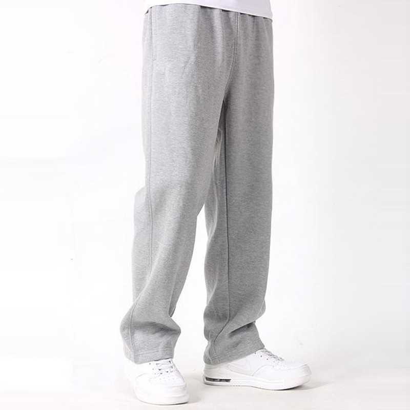 Men Plus Size Pants Spring Solid Baggy Loose Elastic Pants Cotton Sweatpants Casual Pants Autumn Straight Trousers D260916