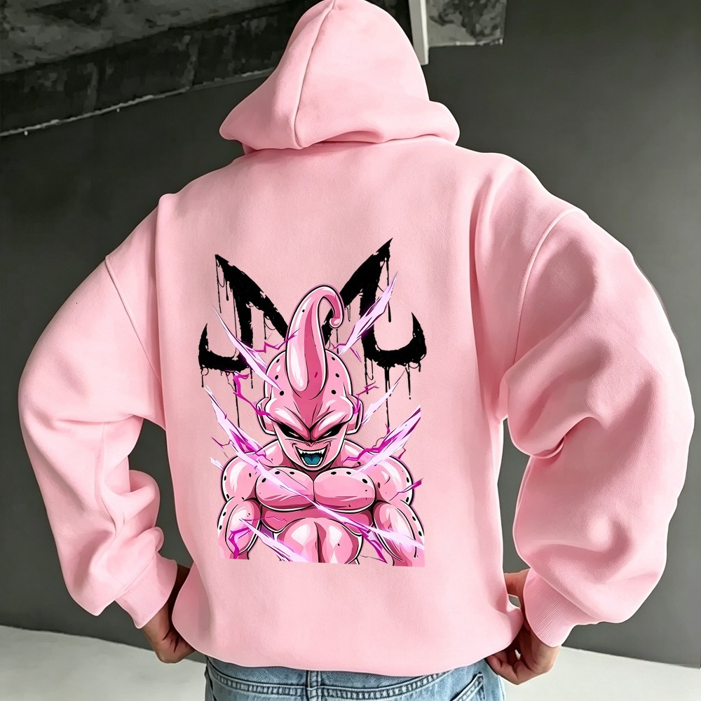 Dragon Ball Men's Hoodie Sweater Majin Buu Japanese Anime Spring Autumn Cartoon Print Long-sleeved J260916