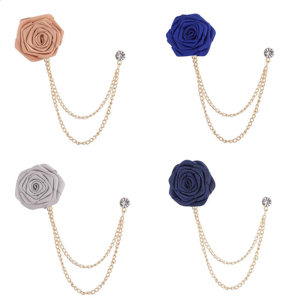 Men And Women New Emcee Pectoral Accessories Suit Accessories Encrypted Rose Brooch Tassel Chain H1305 J260915
