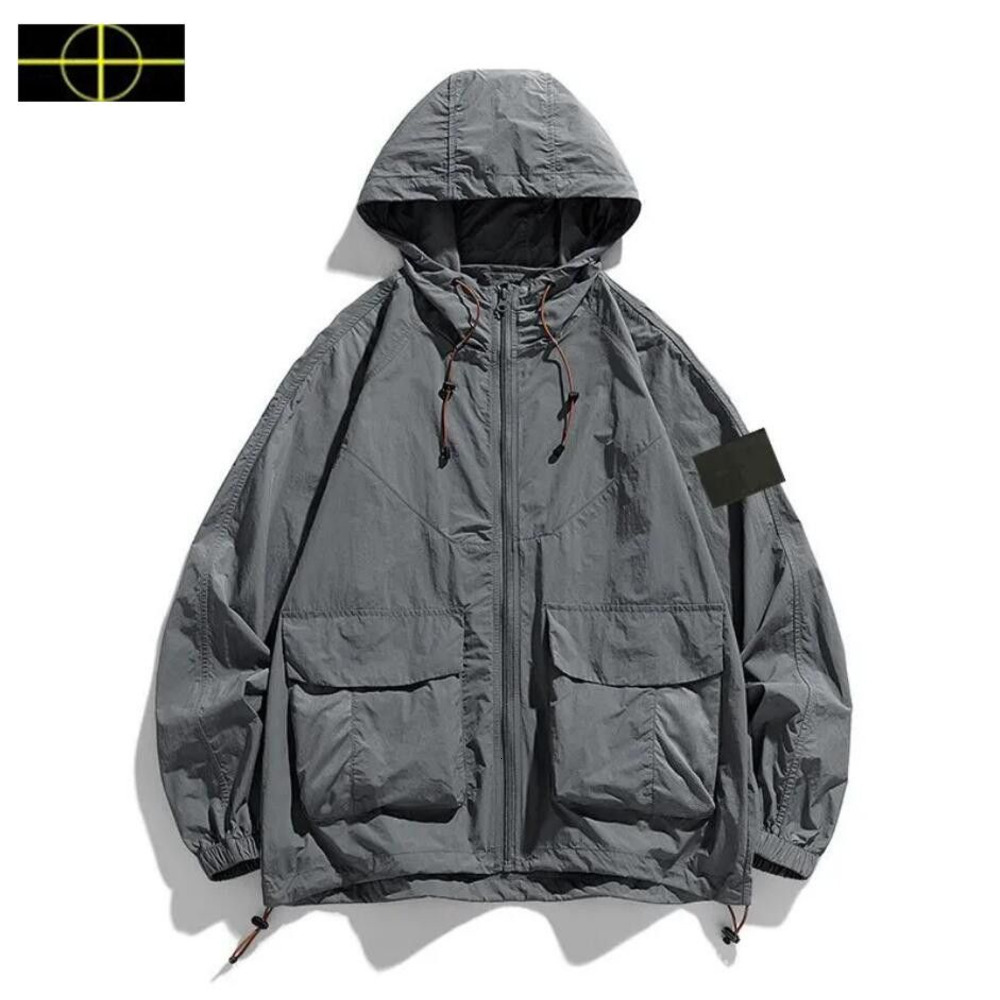 Stone Designer High Quality Jackets Badge Coat Summer Windbreaker Men Colorful Raincoat Outerwear Lightweight Hoodie Waterproof Jacket For Autumn An