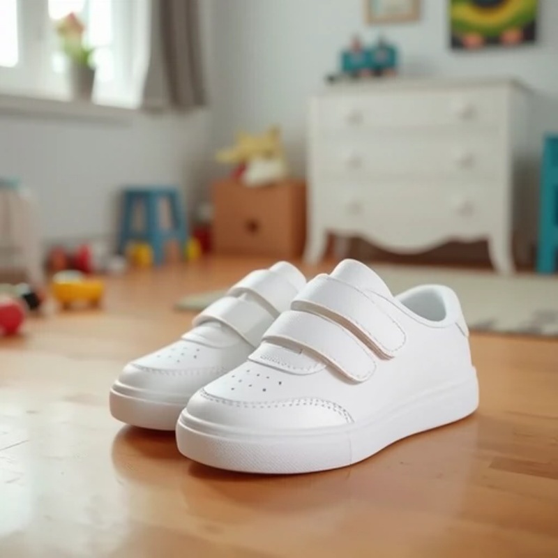 Sneakers For Men Designer White Casual Shoes With Velcro Straps Breathable Sole Comfortable Fit Ideal Gift For Kids Daily Play