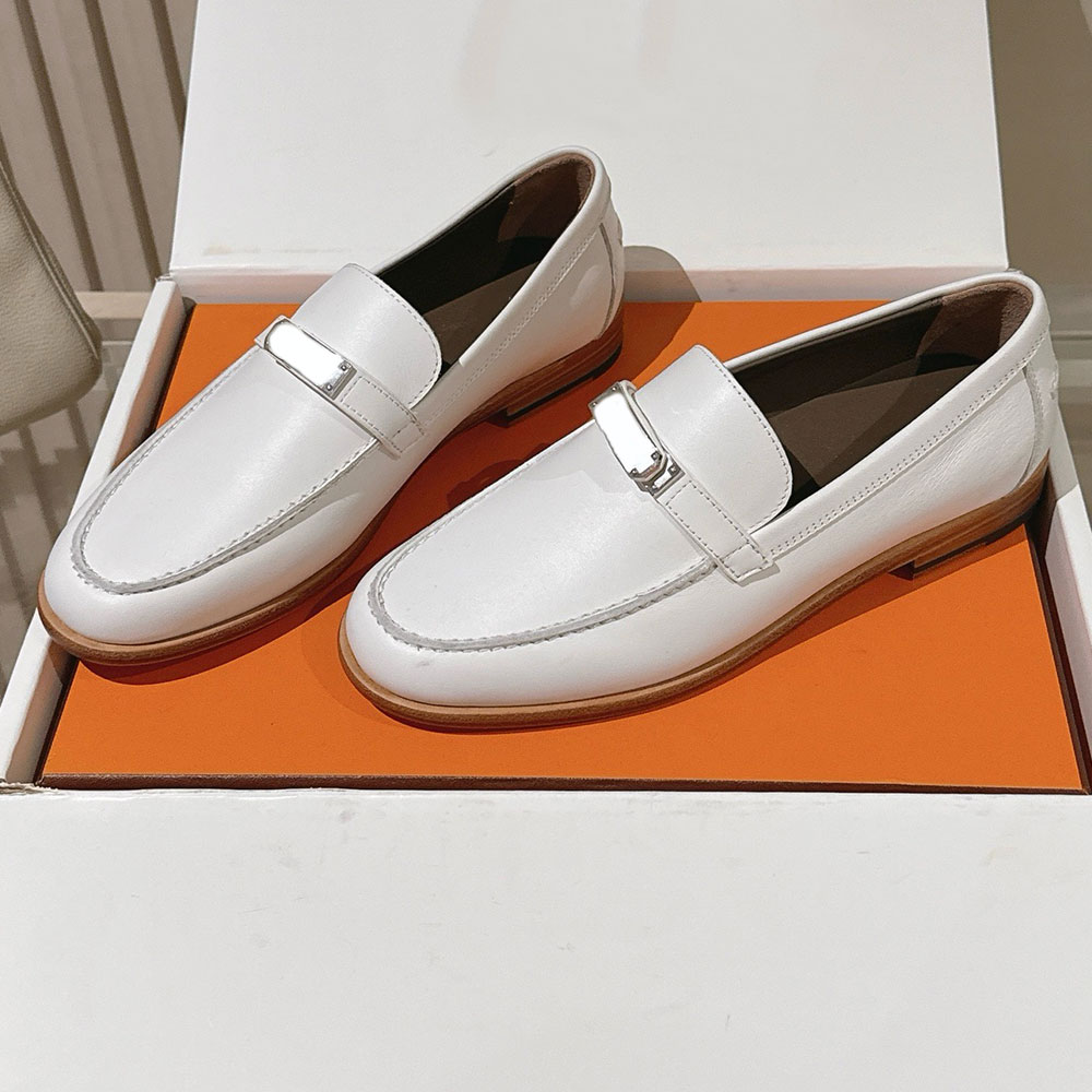 Destin Loafer Luxury Designer Loafers Womens Calfskin Loafer H262170Z Fashion Brand Flat loafers high quality Casual Loafer Chic Look Leather Lining