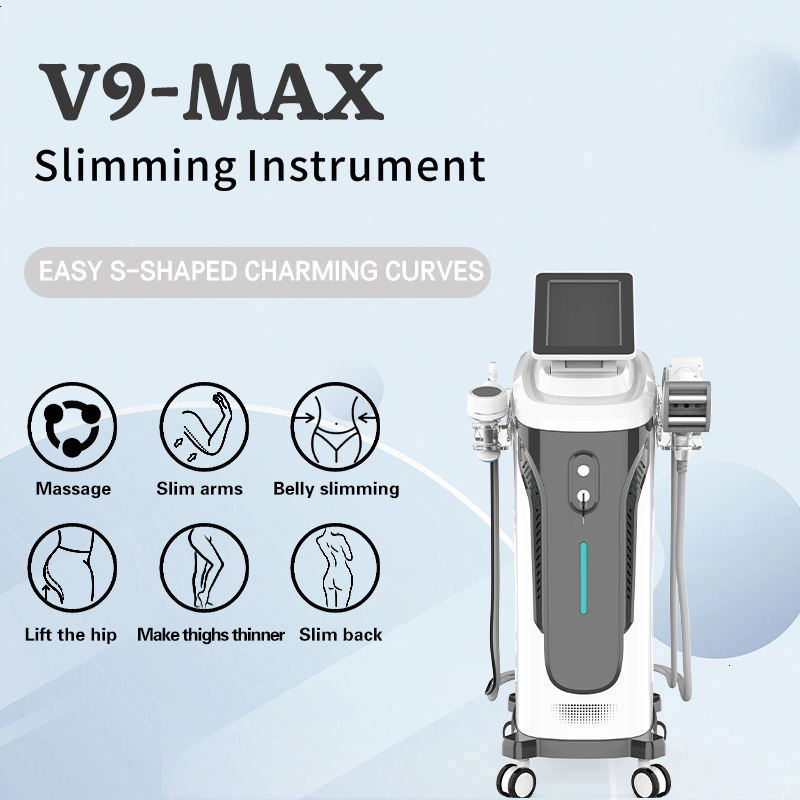 High Quality V9 Max Body Shaping Machine Vacuum Roller RF Massage Therapy Skin Lifting Tightening Vela 9 Max Body Slimming Weight Loss Beauty Machin