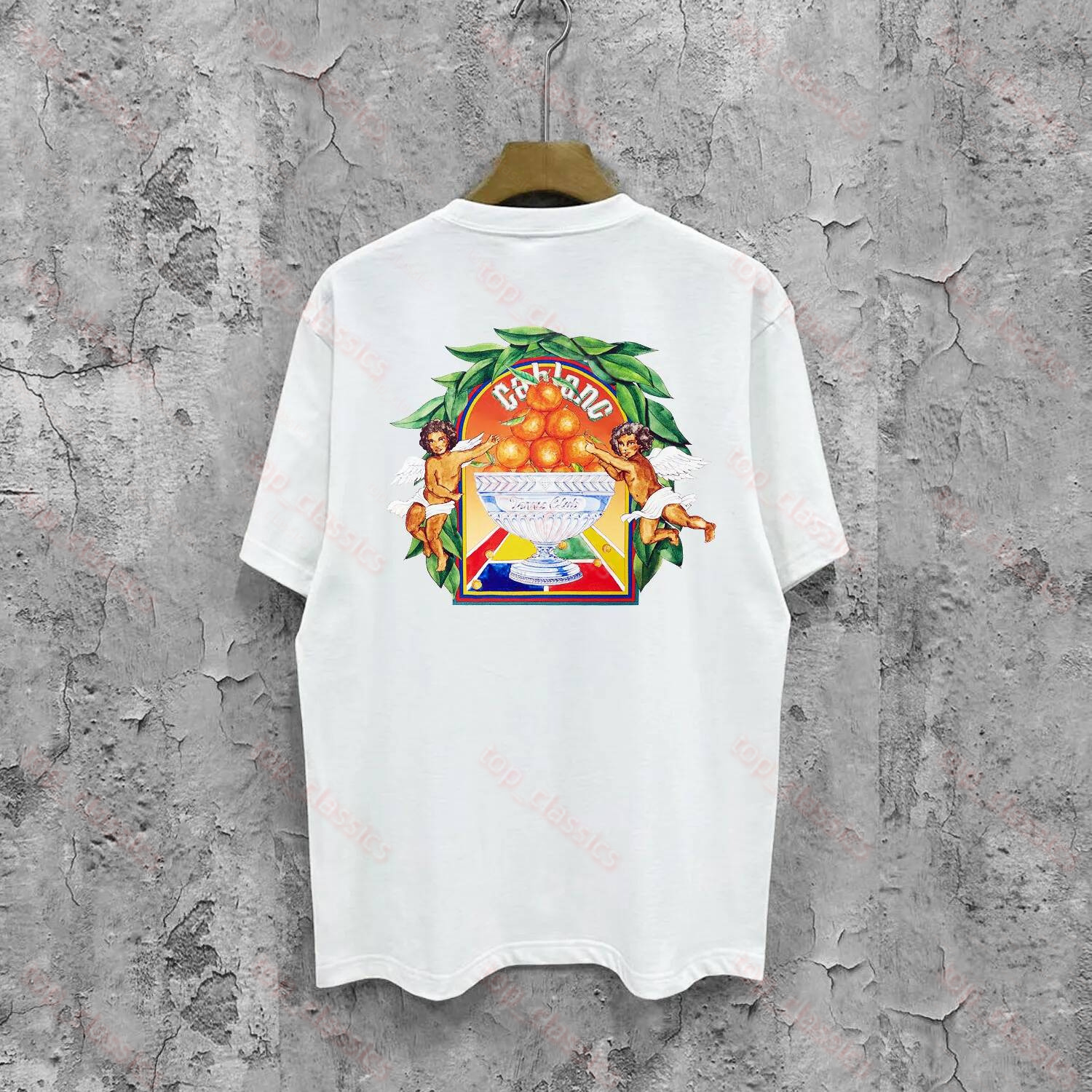 Casastshirt Mens T Shirt Quality Mens Designer Pure Cotton Trendy Ca Sas Brand Tshirt Crew Neck Short Sleeve Vintage Short Sleeve Casaa Tshirt Graph