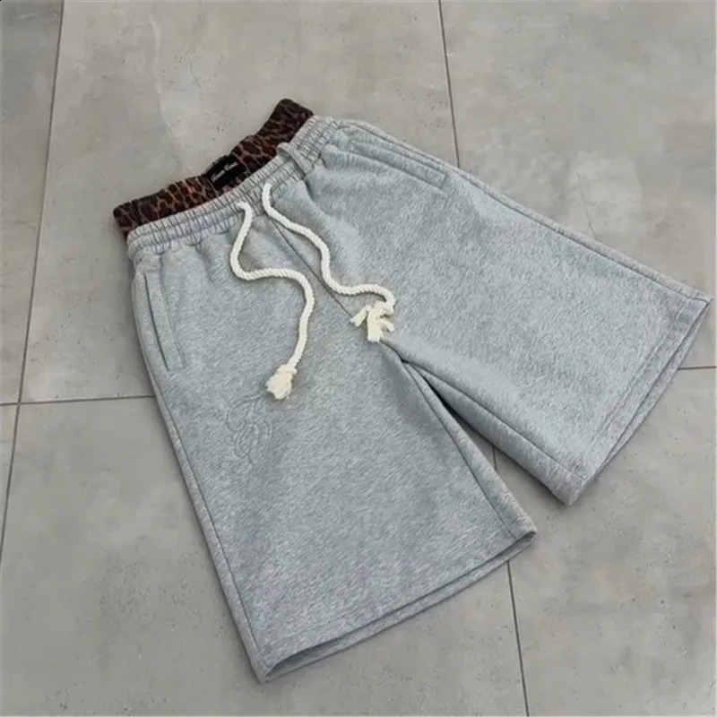 Y2K Loose Harajuku Short Pants Hip Hop Rock Double Waistband High Waist Cropped Letter Embroidery WomenMen Sweat Sports Shorts 260916