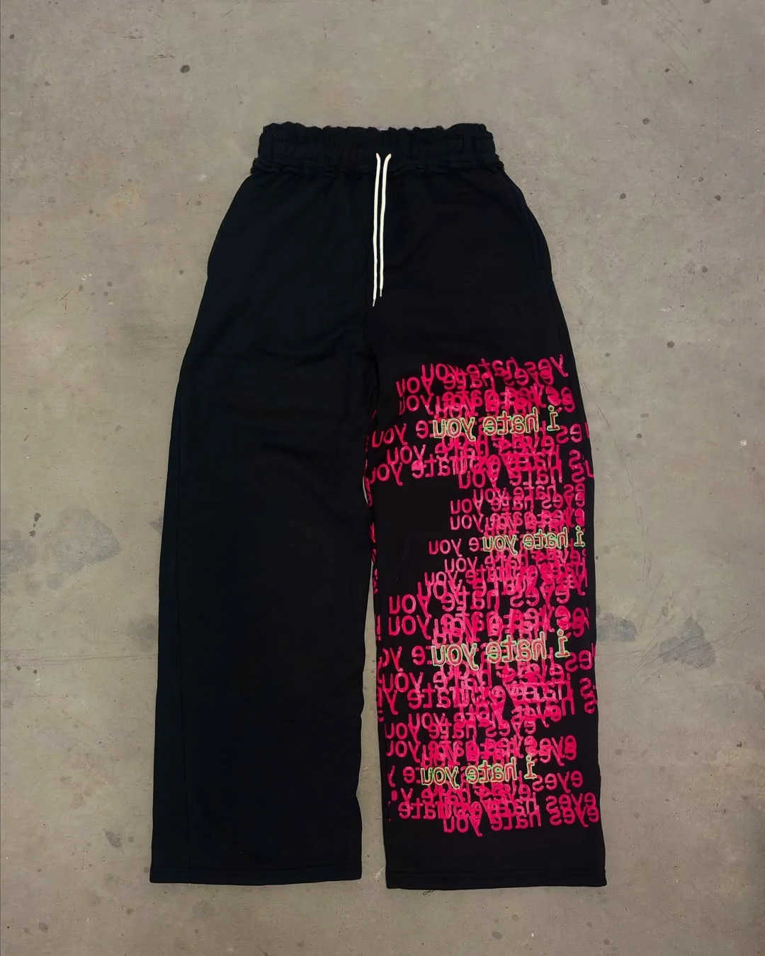 Loose RETRO Harajuku Hip-Hop Gothic Pants Y2K Letter Pattern Casual Streetwear for Men Sports Fashion D260916