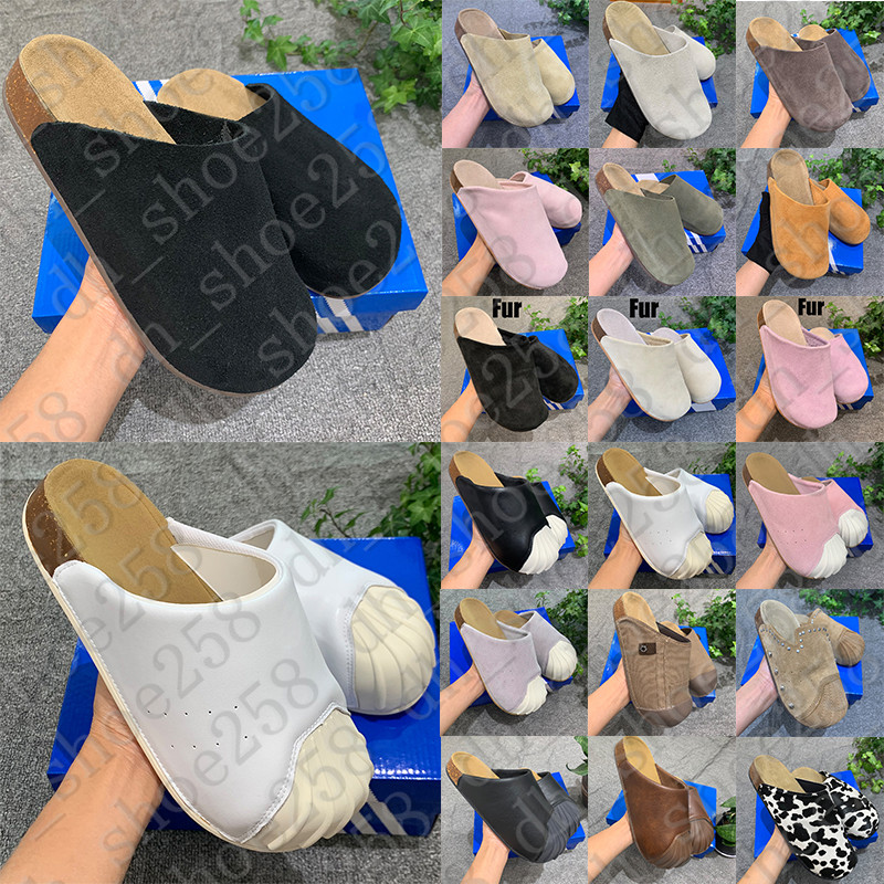 Free Shipping With Box Designer adiMule slides sandals clogs heels slippers claquette fur sliders sandles furry shoes for mens d h gate womens mules
