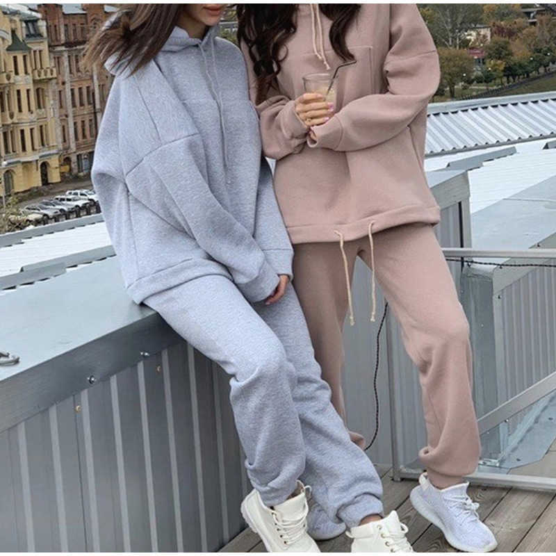 Sale Hot Europe and the United States Spring and Autumn New Fashion Big Pocket Solid Color Sweater Leisure Two-piece Set S260916ZAYJ