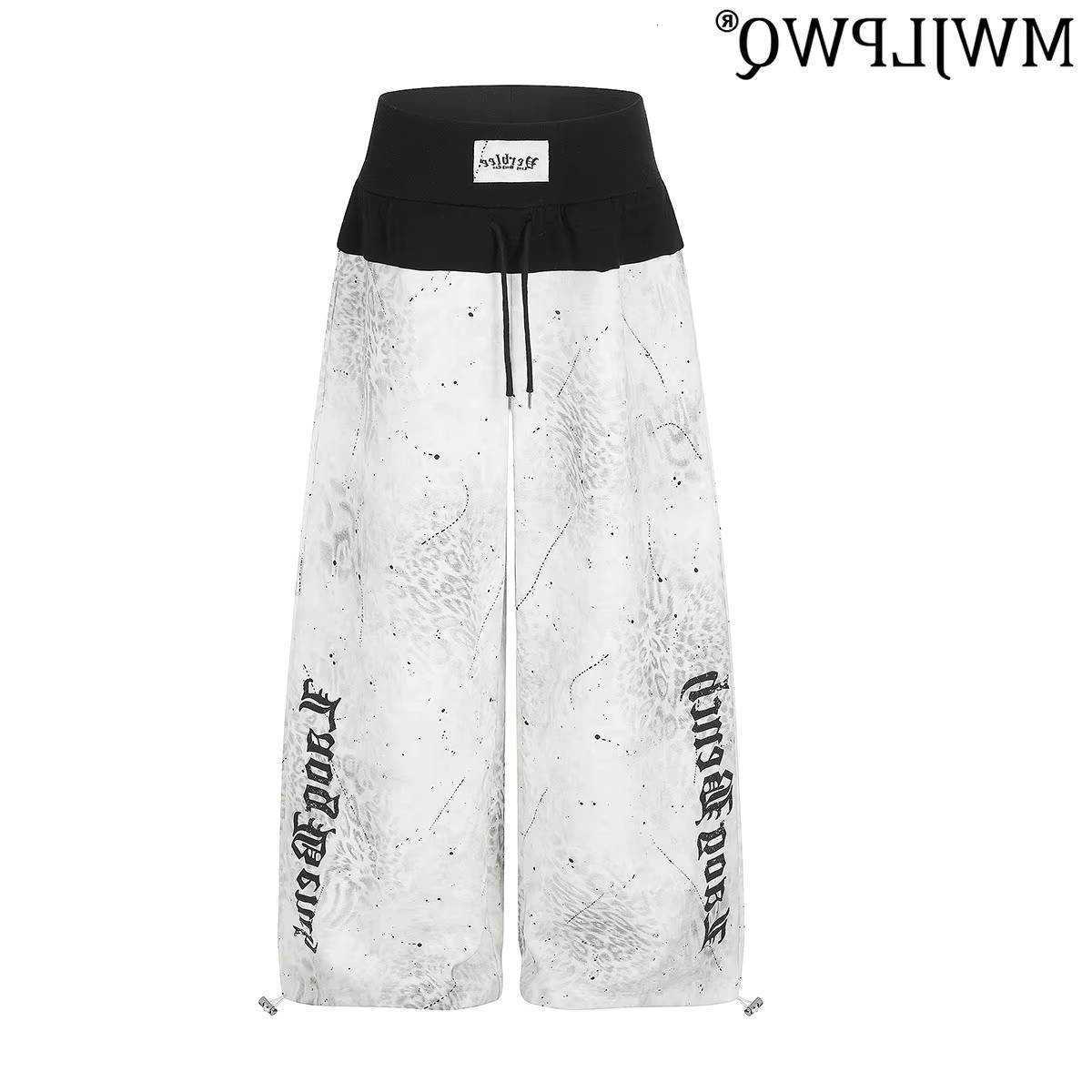 Male Leopard Print Splatter-Paint MWJLPWQ Sweatpants American Retro Loose Casual Feature Faux Trousers 2026 Autumn New 20341 D260916