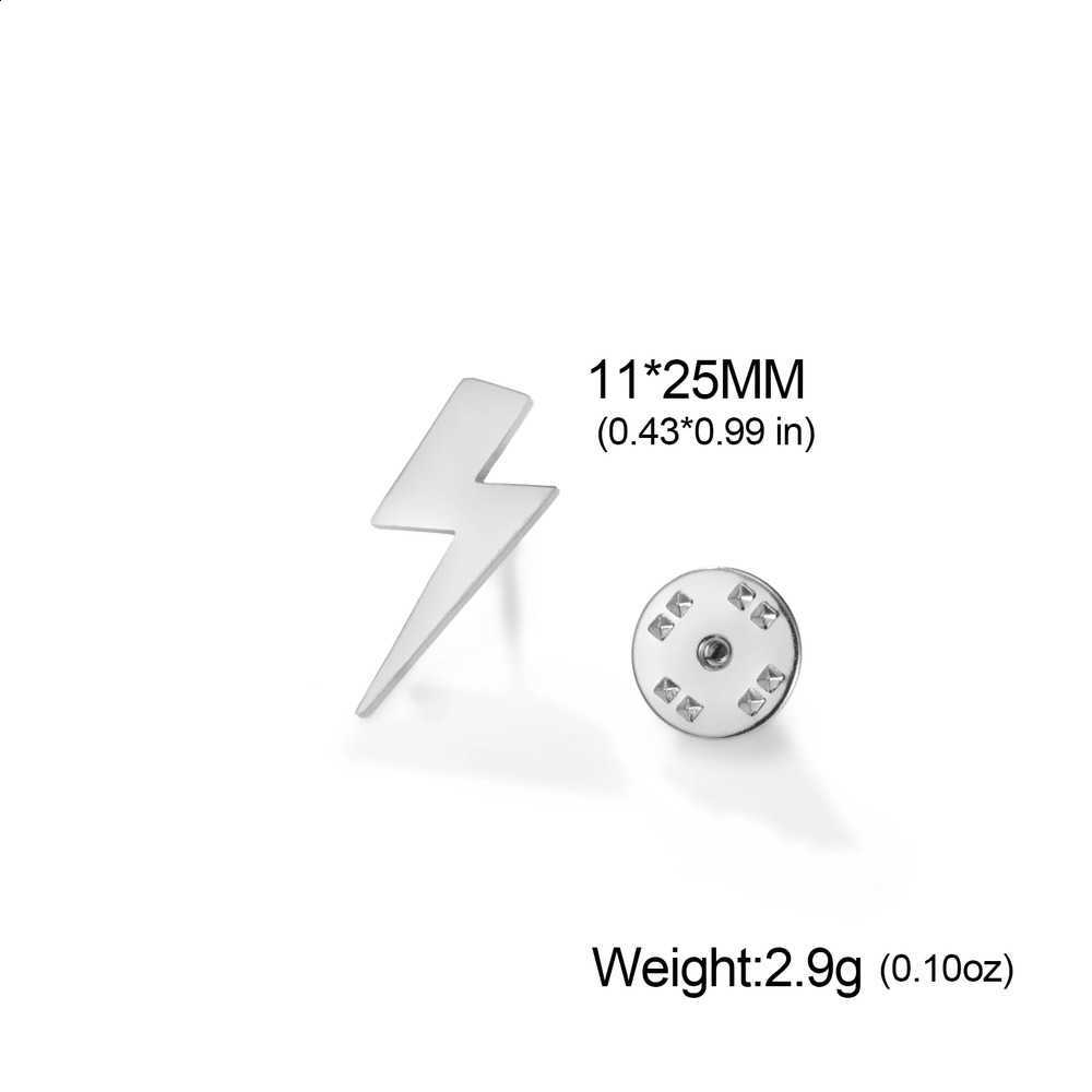 Brooch 1PC Lightning Mini For Women Men Stainless Steel Hot Fashion Pin Badge Jewelry Weddings Gifts Trendy J260915