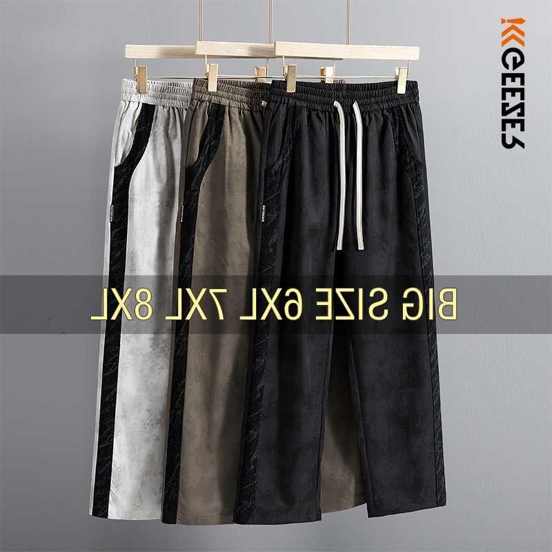 Men Stripe Jogger Printed Pants Trousers Oversize 6XL 7XL 8XL Plus Size Sweatpants Casual Running Loose Unisex Streetwear Sports D260916