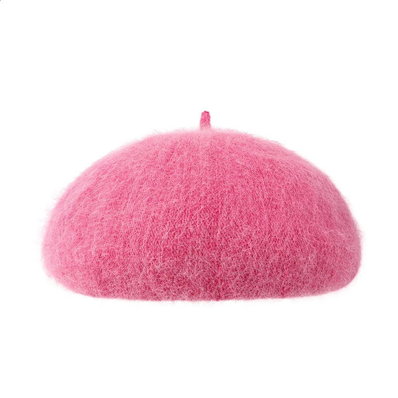 Beret Women Hat Rabbit Fur Knit Autumn Winter Solid Color Warm Cap Accessory For Outdoor Holiday Cold Weather 260916