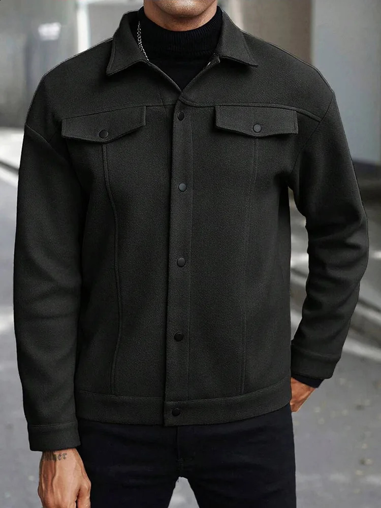 Winter Men's Fashion Casual Men's Woolen Jacket European Size 260916