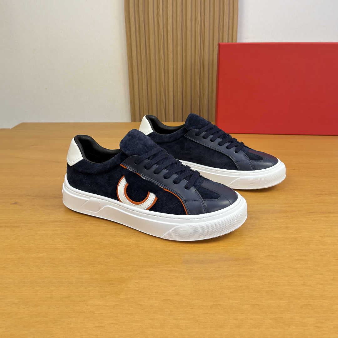 Designer Luxury Men Sneakers Vintage Color Block Casual Skate Shoes Chunky Platform Soft Sole Lace-Up Round Toe Fashion Board Shoes 260916