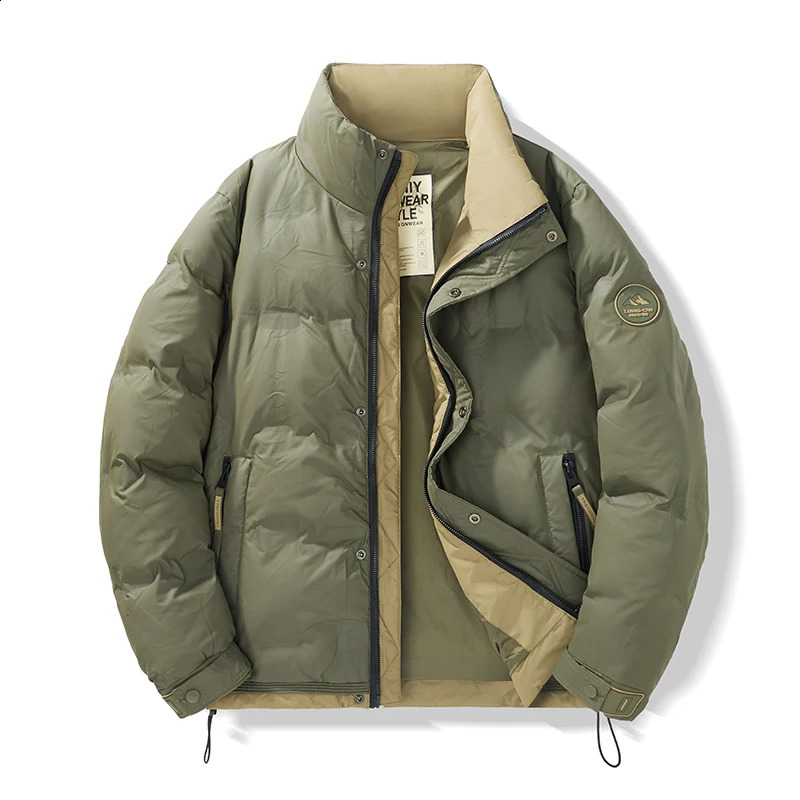 Winter Outdoor Camping Down Jacket Comfortable Warm Male Outerwear Stand Collar Windproof Hiking Down Coats Fashion Thicken 260916