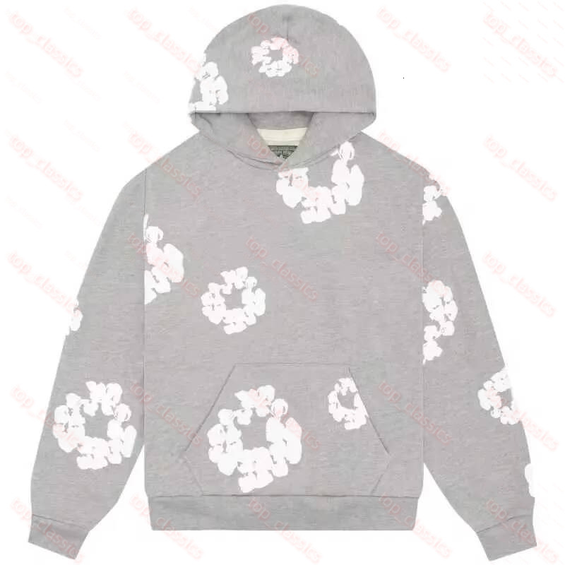 Denim Teears Hoodies Designer Mens Hoodie Hip Hop Streetwear Foam Printed Kapok Pullover Denumtear Hoodie Sweatshirts Cotton Fashion Casual Denim Ho