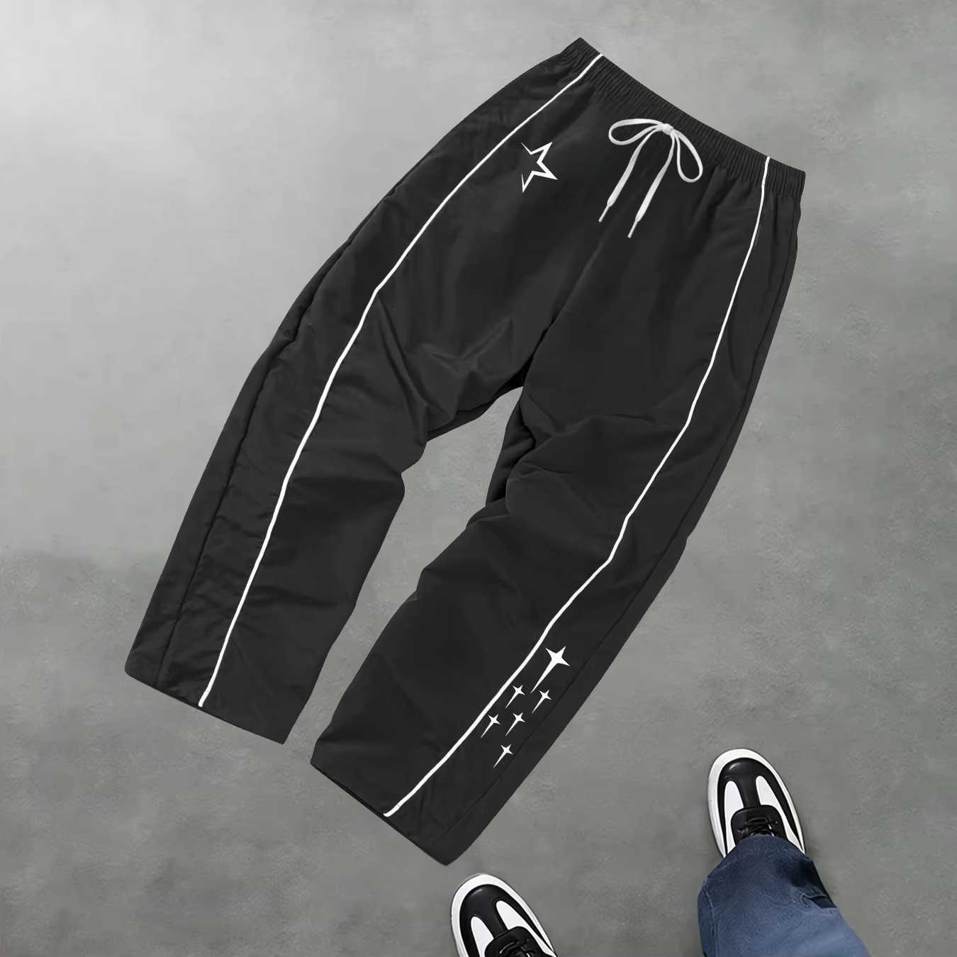 Casual 2026 Print Men's Star Sports Trouser Spring And Summer Fitness Training Trousers Suitable For Everyday Trendy D260916