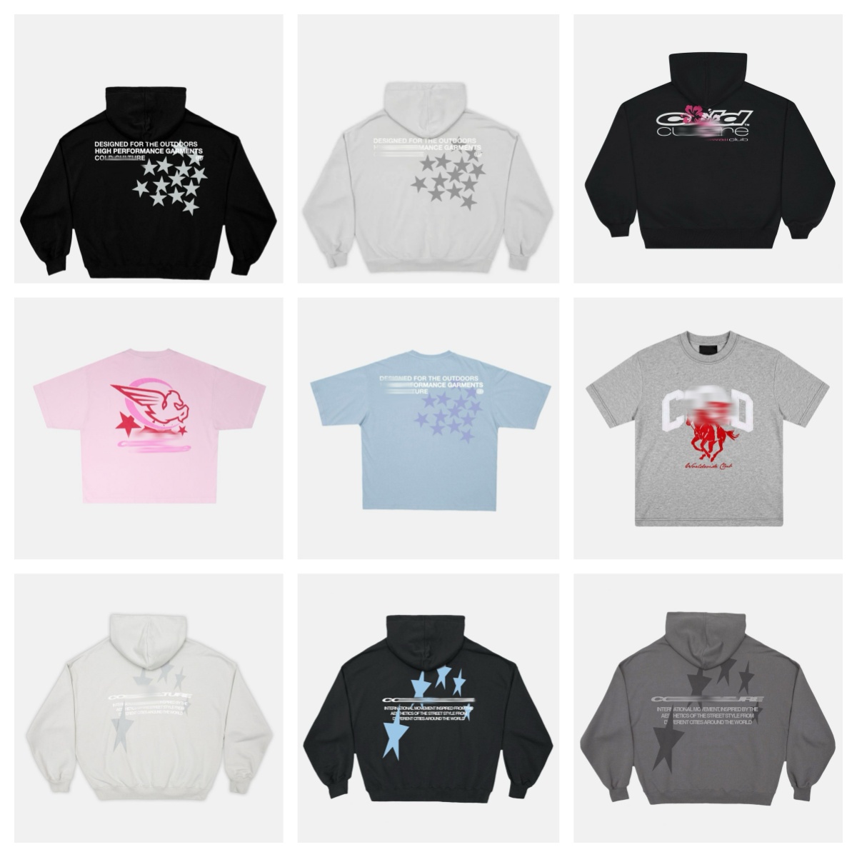 tops hoodie shirts designer cold cultures hoodie set Men's and Women's T-shirt shorts Sweatshirts hoodie top and pants set hoodie High Qua