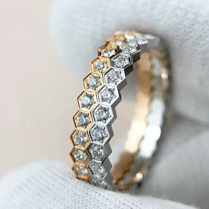 woman ring titanium steel love ring men silver rose and gold plated wed rings for couple size 5-11 S260916QBQV