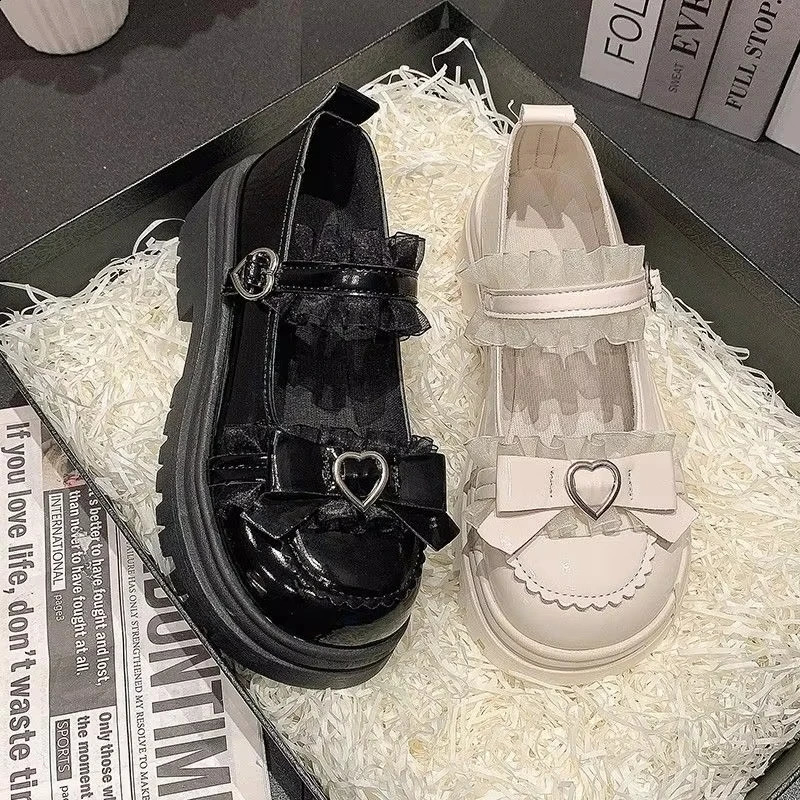 2025 Summer School Girl JK Loafer Pumps Platform Shoes Japanese Style Lolita Y2K Kawaii Jirai Kei Fashion 260916