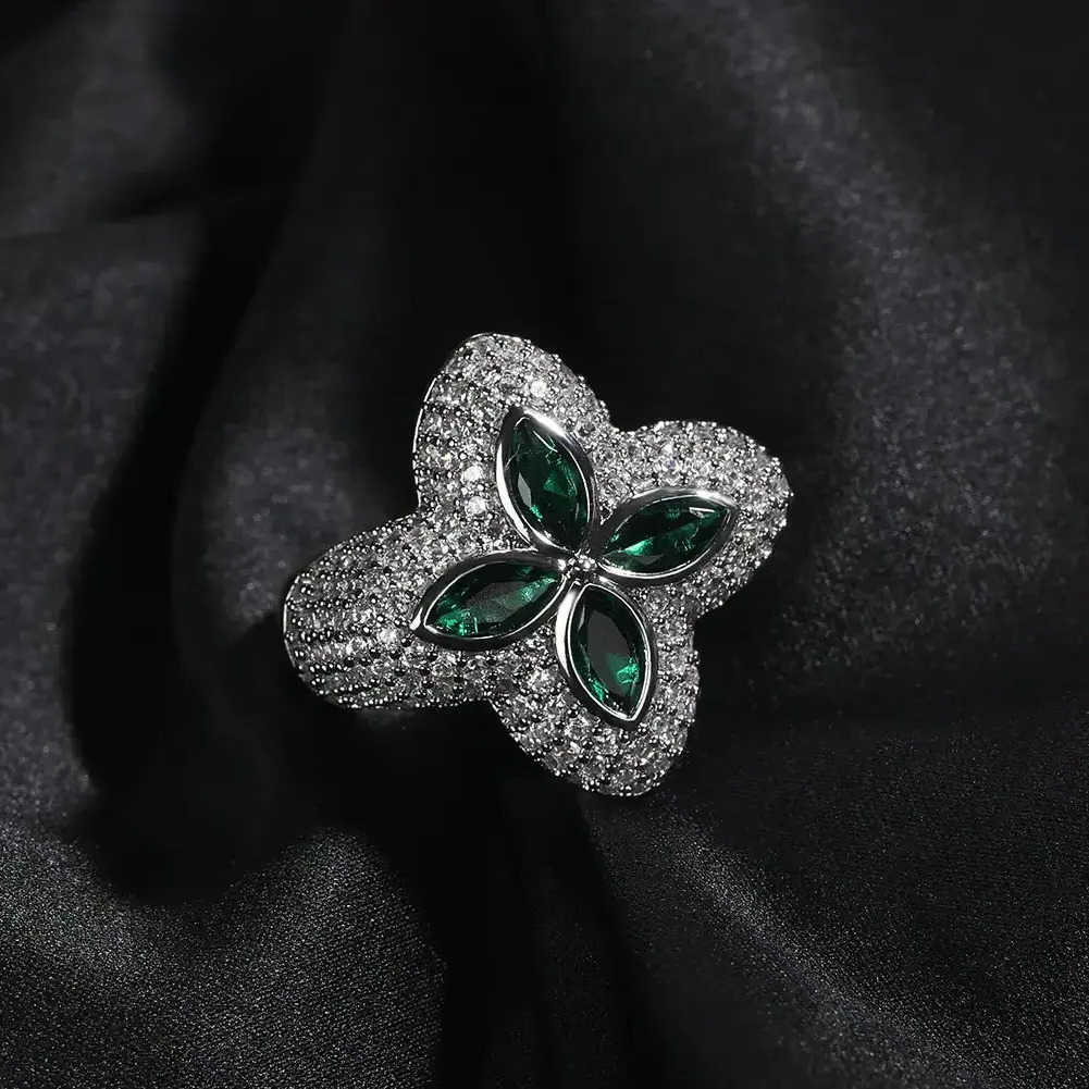 wedding Plain Band Ring 5A Ring For Men And Women Colored Green Clear Lucky Jewelry S S260916QWKO