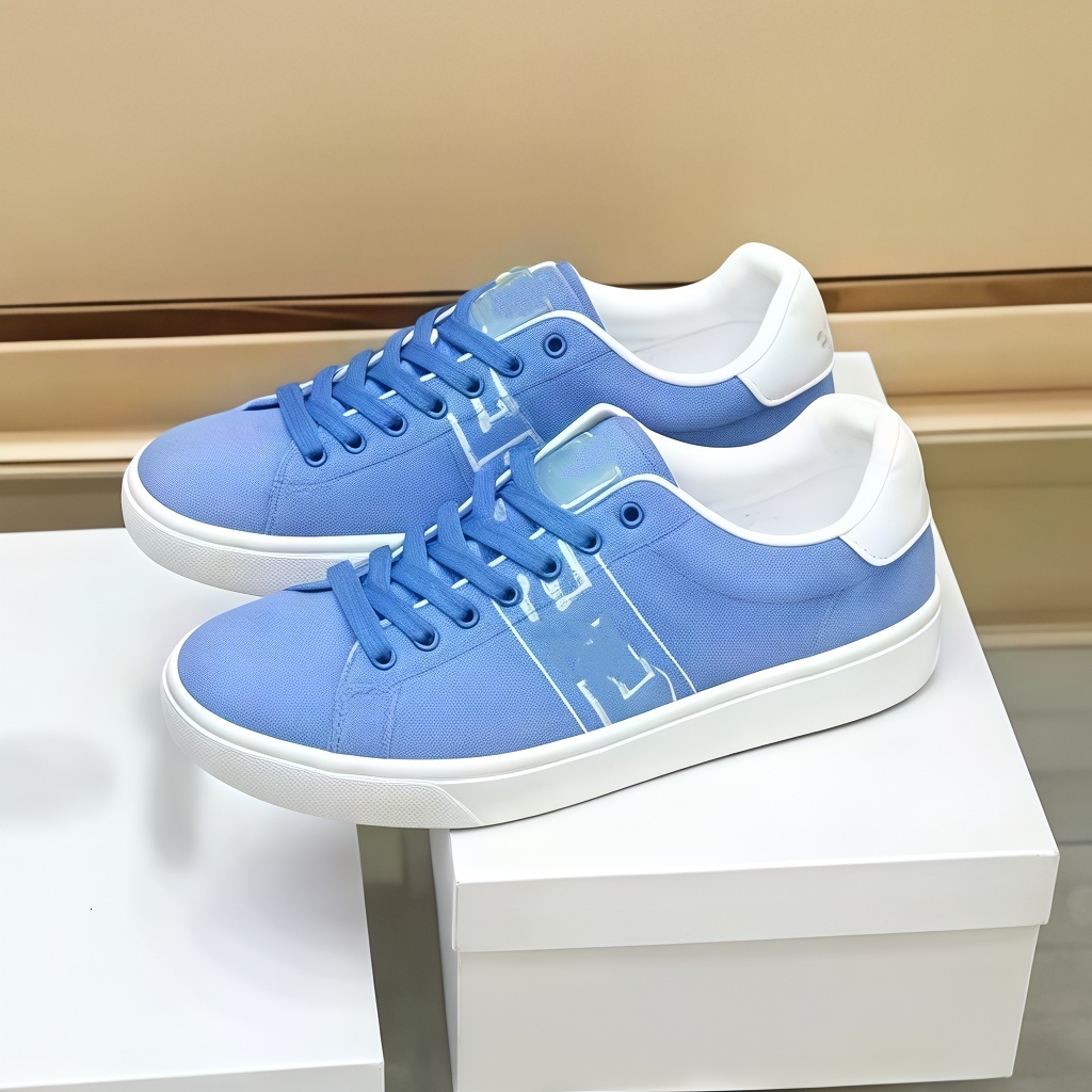 Athletic Designer Luxury Shoe Men Leather Suede Runner Trainer Lace Up Street Sport Casual Navy White Travel Daily Platform Modern Sneaker Gym Class
