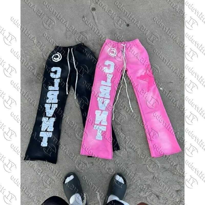 Casual American Vintage Letter Print Pants for Women Punk Loose Streetwear Harajuku Colorful Trendy Hip-Hop Oversized Swea D260916